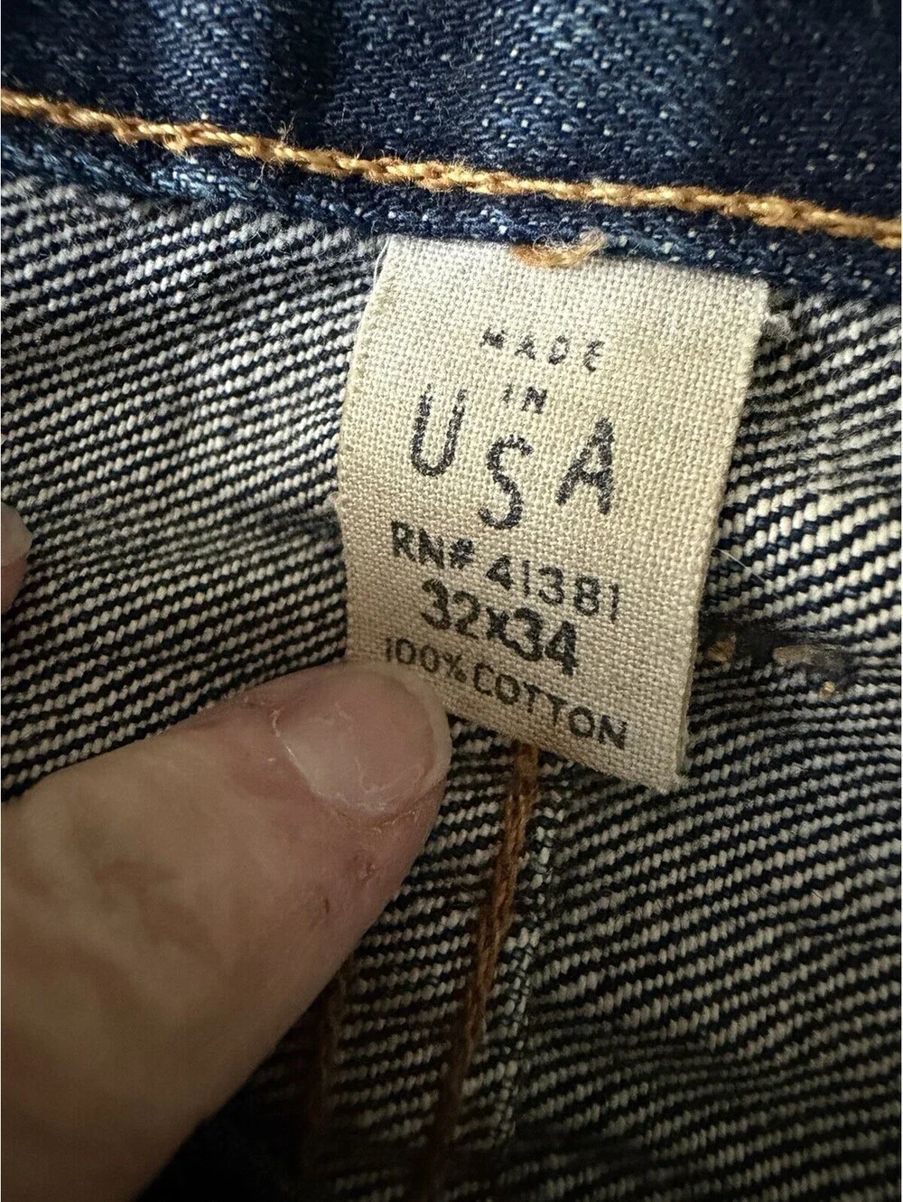 RRL Selvedge Denim Jeans 32x34 Straight Leg Men's Japan Selvedge Made in USA